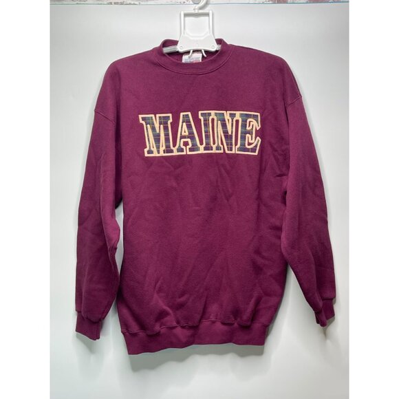 American Spirit Tops - Vintage Maine Heavy Weight USA 3D textured logo American Spirit tag XL Burgundy